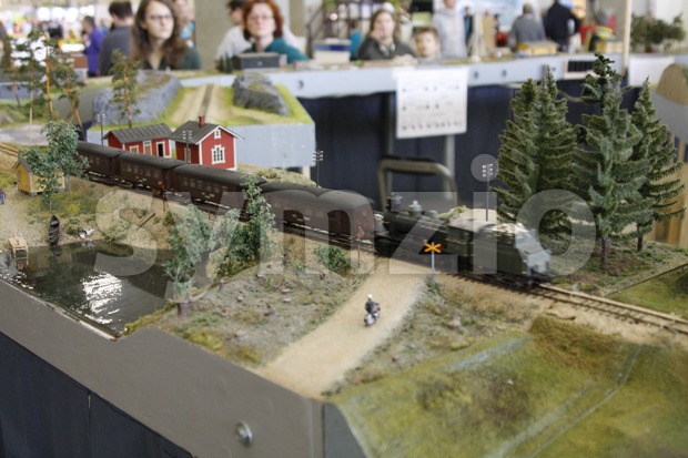 A railroad model in the Model Expo 2014. The Model Expo is the biggest scale model exhibition in the Nordic ...