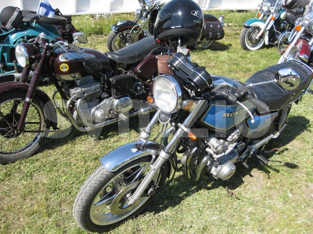 Vintage motorcycle in Pick-Nick 2013 event in Forssa, Finland