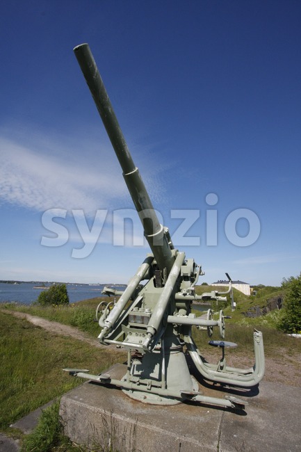 Historic Military Cannon in Suomenlinna Stock Photo