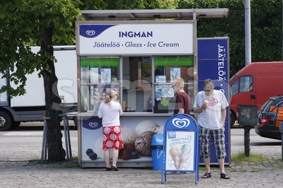 Ice Cream Kiosk Stock Photo