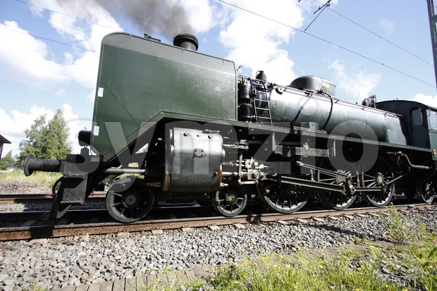 Steam Locomotive Wheels Stock Photo